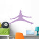Purple Jumping Cheerleader Wall Decal