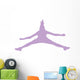 Purple Jumping Cheerleader Wall Decal