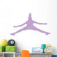 Purple Jumping Cheerleader Wall Decal