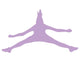 Purple Jumping Cheerleader Wall Decal