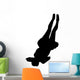 Black Back-flip Cheer Wall Decal