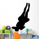 Black Back-flip Cheer Wall Decal