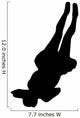 Black Back-flip Cheer Wall Decal