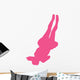 Hot Pink Back-flip Cheer Wall Decal