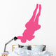 Hot Pink Back-flip Cheer Wall Decal