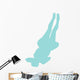 Blue Back-flip Cheer Wall Decal