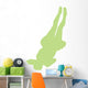 Lime Green Back-flip Cheer Wall Decal
