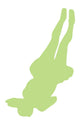 Lime Green Back-flip Cheer Wall Decal