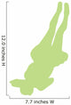 Lime Green Back-flip Cheer Wall Decal