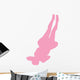 Pink Back-flip Cheer Wall Decal