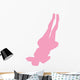Pink Back-flip Cheer Wall Decal