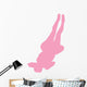 Pink Back-flip Cheer Wall Decal