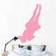 Pink Back-flip Cheer Wall Decal