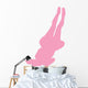 Pink Back-flip Cheer Wall Decal