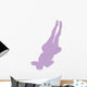 Purple Back-flip Cheer Wall Decal