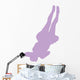 Purple Back-flip Cheer Wall Decal