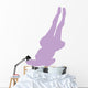 Purple Back-flip Cheer Wall Decal