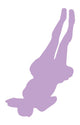 Purple Back-flip Cheer Wall Decal