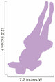 Purple Back-flip Cheer Wall Decal