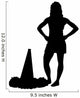 Black Silhouetted Cheerleader Wall Decal
