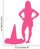 Hot Pink Silhouetted Cheerleader Wall Decal