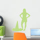 Lime Green Silhouetted Cheerleader Wall Decal