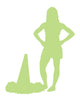 Lime Green Silhouetted Cheerleader Wall Decal