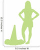 Lime Green Silhouetted Cheerleader Wall Decal