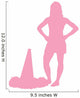 Pink Silhouetted Cheerleader Wall Decal