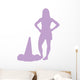 Purple Silhouetted Cheerleader Wall Decal