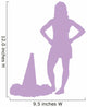 Purple Silhouetted Cheerleader Wall Decal