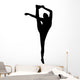 Black Flexible Cheerleader Wall Decal
