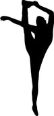 Black Flexible Cheerleader Wall Decal