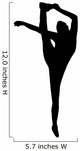 Black Flexible Cheerleader Wall Decal
