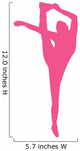 Hot Pink Flexible Cheerleader Wall Decal