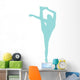 Light Blue Flexible Cheerleader Wall Decal