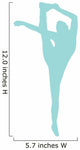 Light Blue Flexible Cheerleader Wall Decal