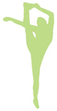 Lime Green Flexible Cheerleader Wall Decal