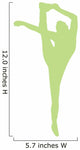 Lime Green Flexible Cheerleader Wall Decal