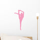 Pink Flexible Cheerleader Wall Decal