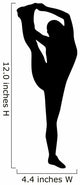 Black Stretching Cheer Wall Decal