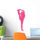 Hot Pink Stretching Cheer Wall Decal