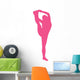 Hot Pink Stretching Cheer Wall Decal