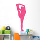 Hot Pink Stretching Cheer Wall Decal