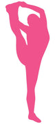 Hot Pink Stretching Cheer Wall Decal