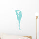Light Blue Stretching Cheer Wall Decal