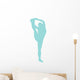 Light Blue Stretching Cheer Wall Decal