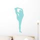Light Blue Stretching Cheer Wall Decal