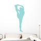 Light Blue Stretching Cheer Wall Decal