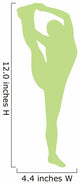 Lime Green Stretching Cheer Wall Decal